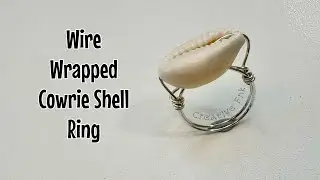 How to make a wire wrapped cowrie shell ring! Simple & unique seashell rings 🐚