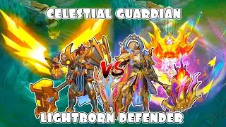 Tigreal Celestial Guardian VS Lightborn Defender Skin Comparison