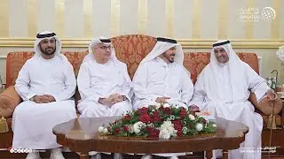 حمد الشرقي يستقبل عبدالله آل ثاني ووزير الموارد البشرية والتوطين بحضور ولي عهد الفجيرة
