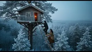 &Uuml;berleben in Sibirien: Nomaden leben als Paar im Baumhaus tief in der Taiga