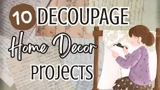 Unbelievable!! DIY Home Decor Easy DECOUPAGE Projects!!