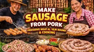 Make  Sausage  From  Pork  Preserve  meat  allyear round & Cooking