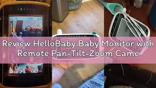 Review HelloBaby Baby Monitor with Remote Pan-Tilt-Zoom Camera and 3.2'' LCD Screen, Infrared Night