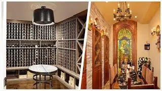 75 Red Floor And Yellow Floor Wine Cellar Design Ideas You'll Love ☆