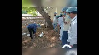 Community park cleaning program by the Janani Home children and staff with the ouppalam MLA