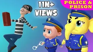 Police Keeps Us Safe Chase Bad Guy | Jailbreak + More Nursery Rhymes & Kids Songs | Emmie Baby Songs