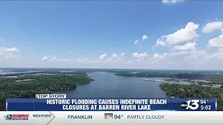 Historic flooding causes indefinite beach closures at Barren River Lake
