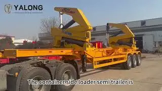 Self-Loading Container Skeleton Trailer with Crane