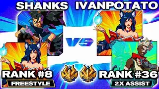 2XKO ▰ SHANKS (#8) 🦊🌪 Ahri/Yasuo vs ivanpotato (#36) ⏳🦊 Ekko/Ahri ▰ Pro Level Replays