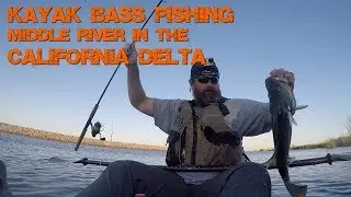 Kayak Bass Fishing on Middle River - California Delta