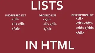 HTML FOR BEGINNERS - LISTS - 06