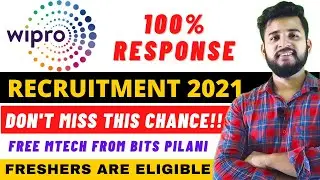 🔴 Wipro Jobs For Freshers 2021 | Off Campus Drive For 2021 Batch | WIPRO WILP