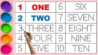 1 to 10 Number Tracing ✍️ | Numbers with Spelling (One to Ten) | Kids Learning | ABC123 Magical