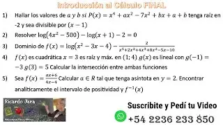 Introducción al Cálculo Examen Final