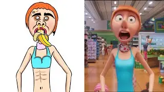 Despicable Me 4  Funny Drawing Meme 😂 | Mega Minions & Gru  Become Crime Fighters Funny Meme Video |