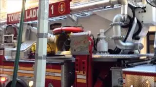 FDNY TOWER LADDER 1, FDNY BATTALION CHIEF 1, FDNY ENGINE ON WORTH STREETS AND CHURCH STREET