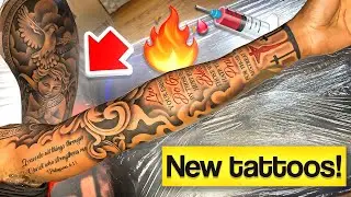 Finishing my tattoo sleeve| tattoo vlog!!