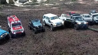 RC crawlers firetruck🚒CROSS RC 6x6 unimog,East hill woodland trail explorers#crossrcrc6x6##rcoffoad 