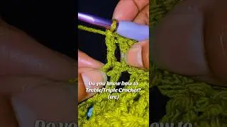 Treble Crochet #crochettutorial #crochetbeginner #beginnerscrochet #crochetlessons #treblecrochet