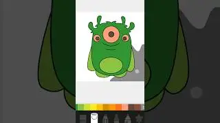 🔴 HOW TO COLORING A CUTE GREEN MONSTER | Fun & Easy coloring pages for kids