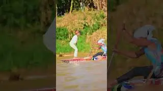 Still cool, when the boat loses by a narrow margin the boy will stand facing backwards  #videoshort