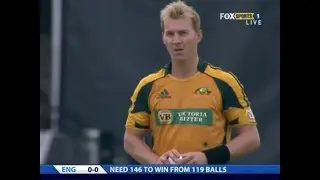 Speed Gun Brett Lee beautiful 1st Over vs England 2nd T20I 2009