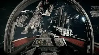 Easy flight through Death Star Debris - A Wing (No HUD, first person) // Star Wars Battlefront II
