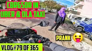 Superbike in taxi prank #ola #uber #rapido