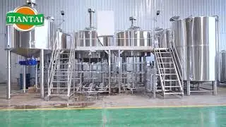 3000L four-vessel beer equipment + hot and cold water tanks #brewery #brewhouse #breweryequipment
