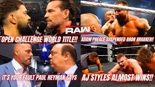 WWE RAW HIGHLIGHTS 10TH JAN 2026 GUNTHER VS AJ STYLES GREATEST MATCH EVER CM PUNK & FINN BALOR TITLE