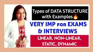 Static vs Dynamic Data Structures | Linear vs nonlinear Data Structures | Types of Data Structures