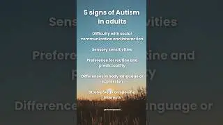 5 SIGNS OF AUTISM IN ADULTS #autism #autismawareness #asd