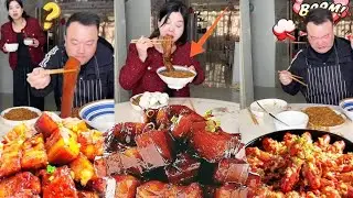 自私老公想要独吞红烧肉，没想到结果被我吃了，他还得洗碗太惨了！