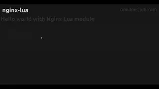 Hello world with Nginx Lua module