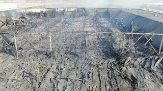 13News drone video of the aftermath of Plainfield Walmart fulfillment center fire