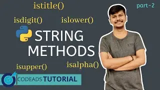 String Methods in Python|| Part-2 || istype function || PythonTutorials By CodeAds Tutorial