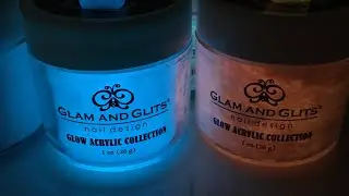 Acrilicos que brillan en la oscuridad / Glam & Glits Glow collection /Uñas acrilicas