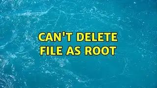 Can't delete file as root