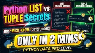 Stop Overusing Python Lists! ❌ List vs Tuple in 2 Mins | Python Basics for Beginners