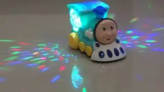 Compify Musical Cute Train Engine with 4D Light and Sound for Toy for Kids