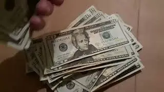 ASMR Money Counting - What Saving $20 USD A Day Looks Like - Saving Inspiration! Day 50 $1000.00 USD