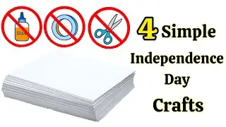 4 Independence Day Craft | Drawing | Tricolor Paper Craft | DIY Indian Flag | Best out of waste