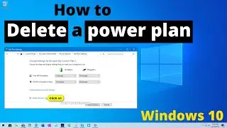 How to Delete Power Plans | Windows 10