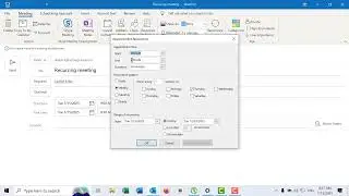How to create recurring meeting in outlook