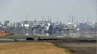 大韓航空 ボーイング747-400 福岡空港着陸 KoreanAir/Boeing747 landing in FukuokaAirport
