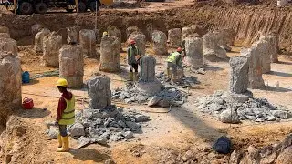 How to do concrete pile cut-off and blinding concrete