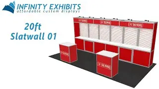 20ft Slatwall Display 01 - Infinity Exhibits