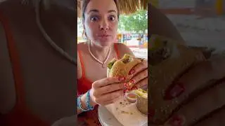 Eating an Ostrich Burger #food #vlog #travel #ostrich #birds #caribbean #exotic #adventure