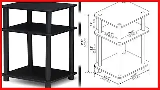 Great product -  Furinno Just 3-Tier Turn-N-Tube End Table / Side Table / Night Stand / Bedside Tabl