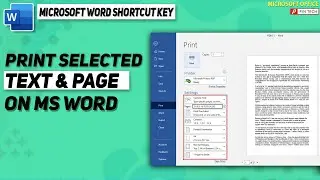 how to print selected text and page in ms word (2003-2021) | PIN TECH |